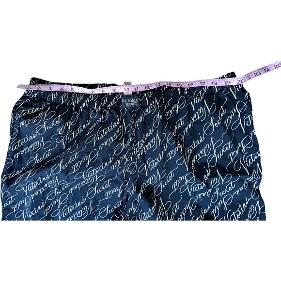 NWT Victoria's Secret Logo Print Elastic Waist Pajama Bottom Black Women's 2XL - Picture 6 of 7